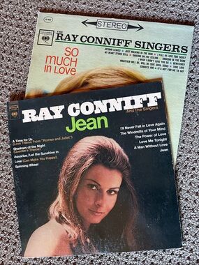 Lot of 2 Ray Conniff Jean Vinyl Record Albums- vintage